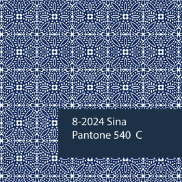 Blockprint Fabric Sina Blue