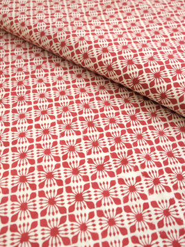 Blockprint Fabric Aya Red