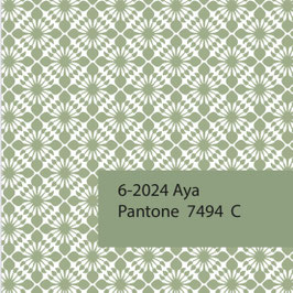 Blockprint Fabric Aya Olive