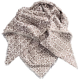 Blockprint Scarf Amelie Brown