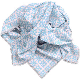 Blockprint Scarf Nicki Light Blue