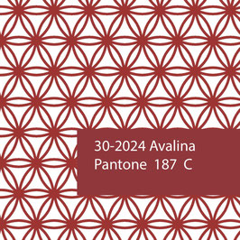 Blockprint Fabric Avalina Red