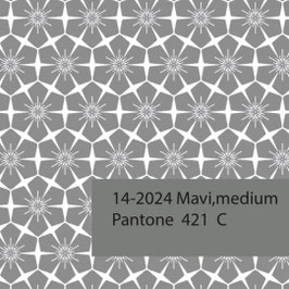 Blockprint Fabric Mavi Medium Light  Grey