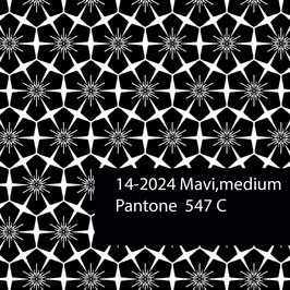 Blockprint Fabric Mavi Medium Black