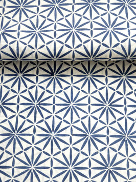 Blockprint Fabric Chara Blue