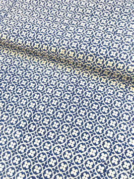 Blockprint Fabric Bulu Blue