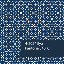 Blockprint Fabric Ilya Blue