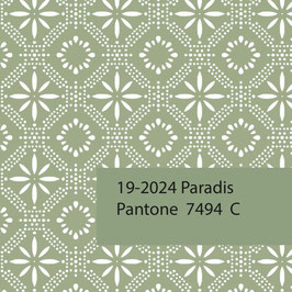 Blockprint Fabric Paradis Olive