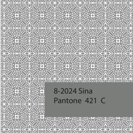 Blockprint Fabric Sina Grey