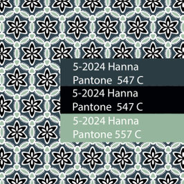 Blockprint Fabric Hanna Turquoise
