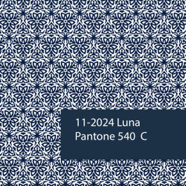 Blockprint Fabric Luna Blue