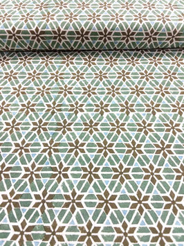 Blockprint Fabric Aisha Canary