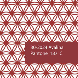 Blockprint Fabric Avalina Red