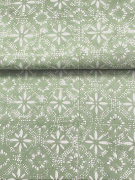 Blockprint Fabric Paradis Olive