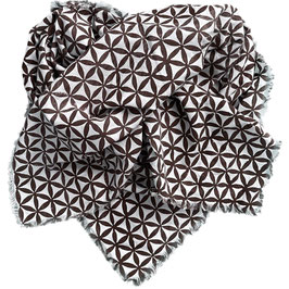 Blockprint Scarf Juna Dark Brown