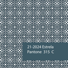 Blockprint Fabric Estrela Turquoise