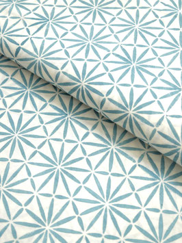 Blockprint Fabric Chara Ice Blue