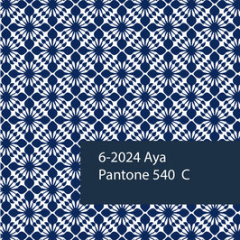 Blockprint Fabric Aya Blue