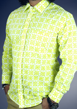 Blockprint Fabric Mica Yellow