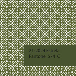 Blockprint Fabric Estrela Olive