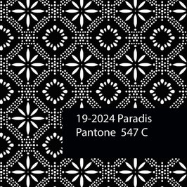 Blockprint Fabric Paradis Black