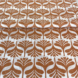Blockprint Fabric Jinko Orange