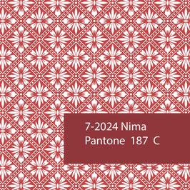 Blockprint Fabric Nima Red