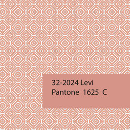 Blockprint Fabric Levi Coral