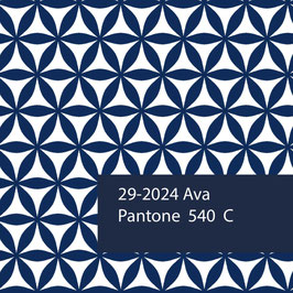 Blockprint Fabric Ava Blue