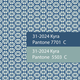 Blockprint Fabric Kyra Blue