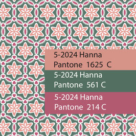 Blockprint Fabric Hanna Green