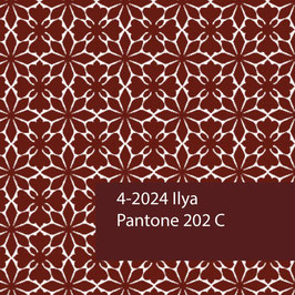 Blockprint Fabric Ilya Dark Red
