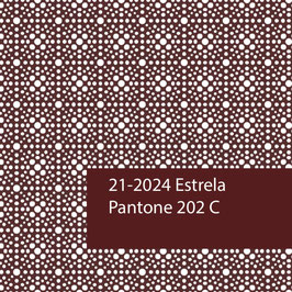 Blockprint Fabric Estrela Dark Red