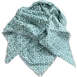 Blockprint Scarf Amelie Peacock Green