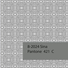 Blockprint Fabric Sina Grey