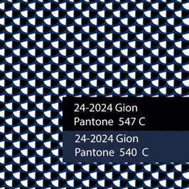 Blockprint Fabric Gion Black Blue