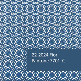 Blockprint Fabric Fior Turquoise