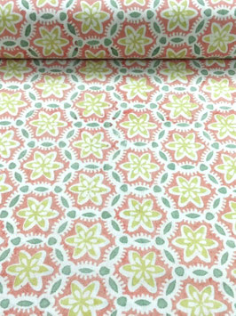 Blockprint Fabric Hanna Pink
