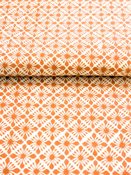Blockprint Fabric Aya Salmon