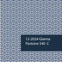 Blockprint Fabric Gianna Blue