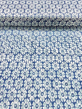 Blockprint Fabric Kyra Blue