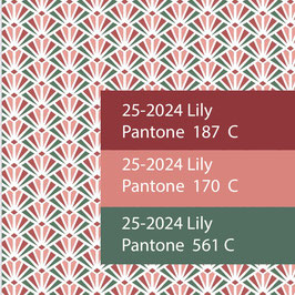 Blockprint Fabric Lily Rose