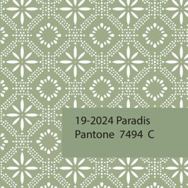Blockprint Fabric Paradis Olive
