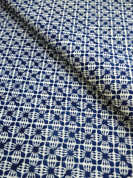 Blockprint Fabric Aya Blue