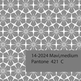 Blockprint Fabric Mavi Medium Light  Grey