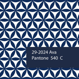 Blockprint Fabric Ava Blue
