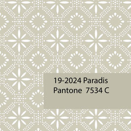 Blockprint Fabric Paradis Beige