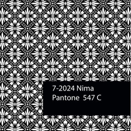 Blockprint Fabric Nima Black