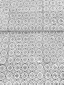 Blockprint Fabric Fior Grey