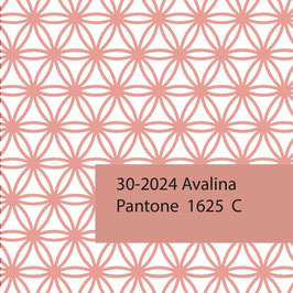 Blockprint Fabric Avalina Salmon